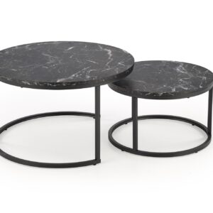 Kohvilaud JAVO, must marmor / must