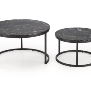 Kohvilaud JAVO, must marmor / must