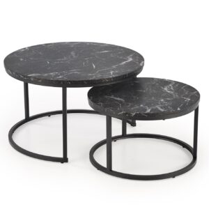 Kohvilaud JAVO, must marmor / must