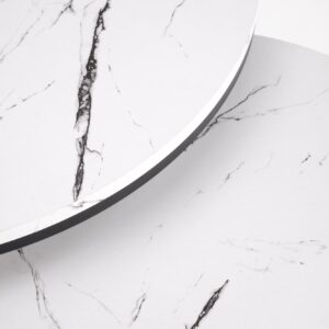 Kohvilaua komplekt JAVA, valge marmor / must