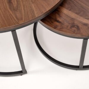 Kohvilaud JAVAL, pähklipuu / must