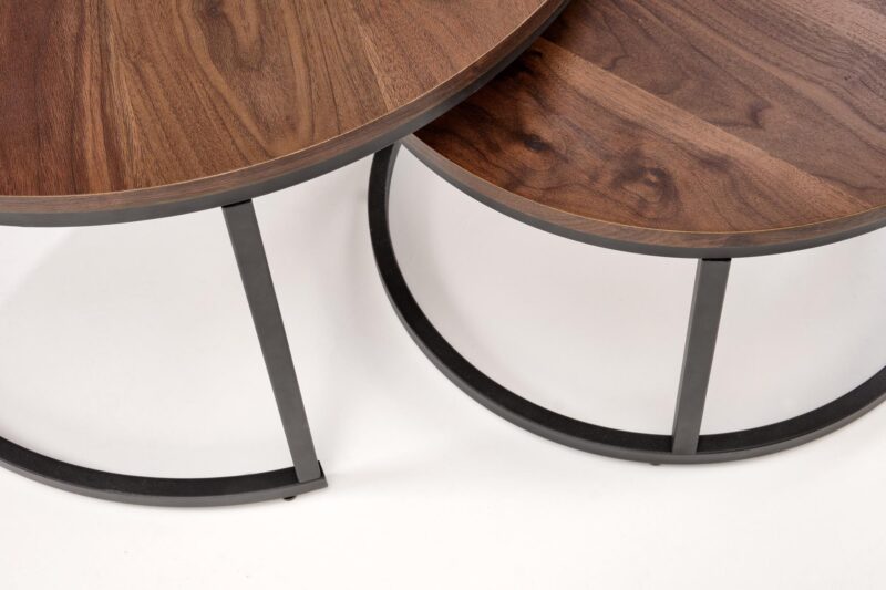 Kohvilaud JAVAL, pähklipuu / must