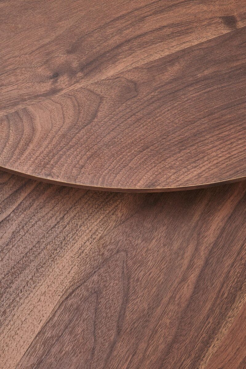 Kohvilaud JAVAL, pähklipuu / must