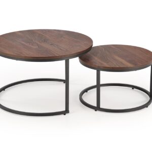 Kohvilaud JAVAL, pähklipuu / must