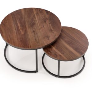 Kohvilaud JAVAL, pähklipuu / must