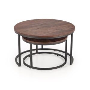 Kohvilaud JAVAL, pähklipuu / must