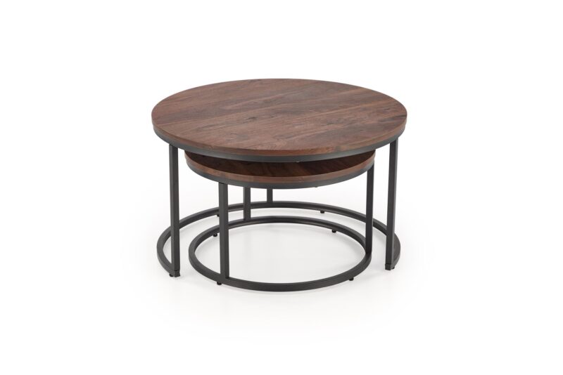 Kohvilaud JAVAL, pähklipuu / must