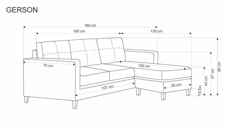 Diivan GARSON, tumbaga / hall