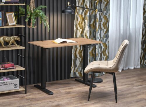 Reguleeritav kirjutuslaud ZAORA, tamm / must