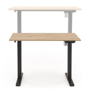 Reguleeritav kirjutuslaud ZAORA, tamm / must