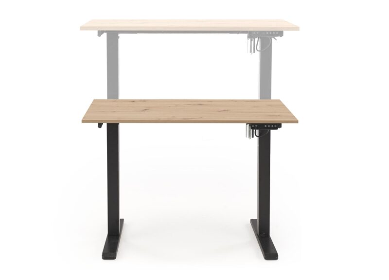 Reguleeritav kirjutuslaud ZAORA, tamm / must