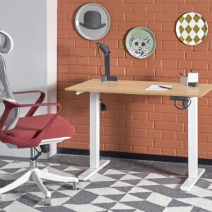 Reguleeritav kirjutuslaud ZAORA tamm / valge