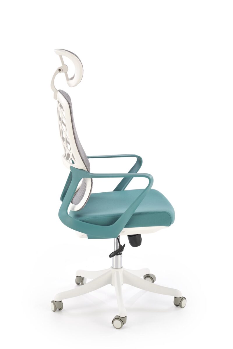 Kontoritool VESMON 2, türkiissinine / valge