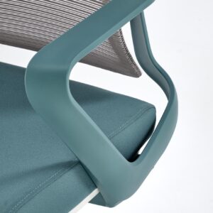 Kontoritool VESMON 2, türkiissinine / valge