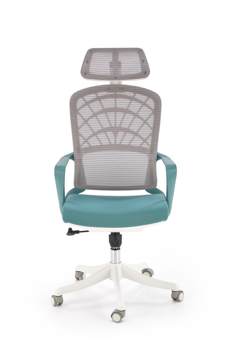 Kontoritool VESMON 2, türkiissinine / valge