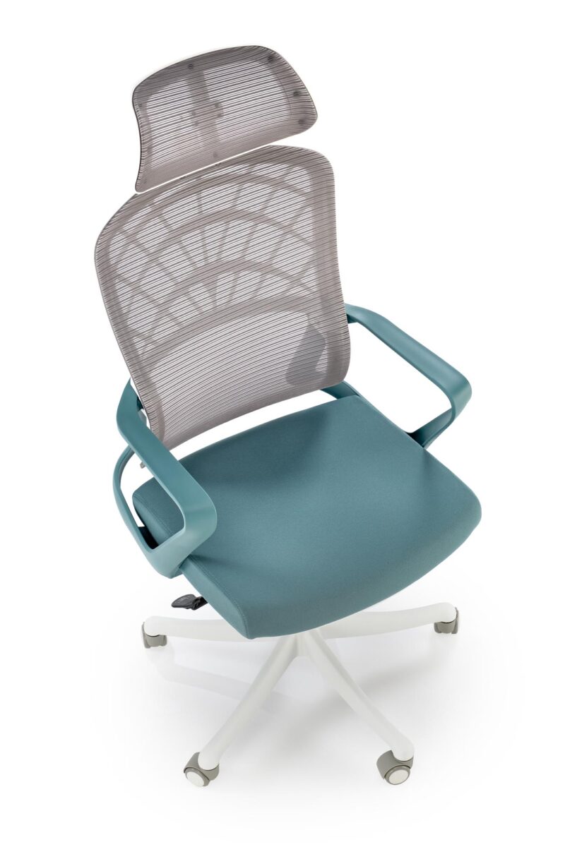 Kontoritool VESMON 2, türkiissinine / valge