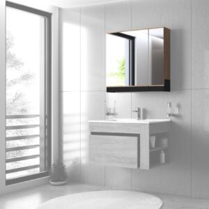 Peegelkapp DOVANI 80, tamm / must