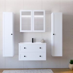 Peegelkapp TORETINO 80, valge