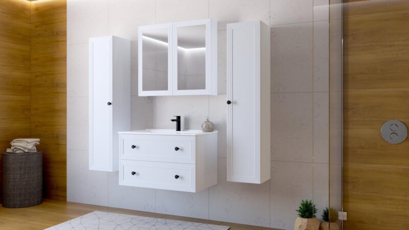 Peegelkapp TORETINO 80, valge