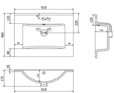 Valamu PRAVO 60, valge