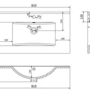 Valamu PRAVO 80, valge