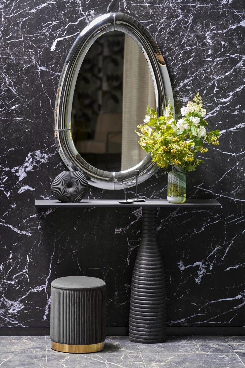 Peegel IVORY, hõbedane