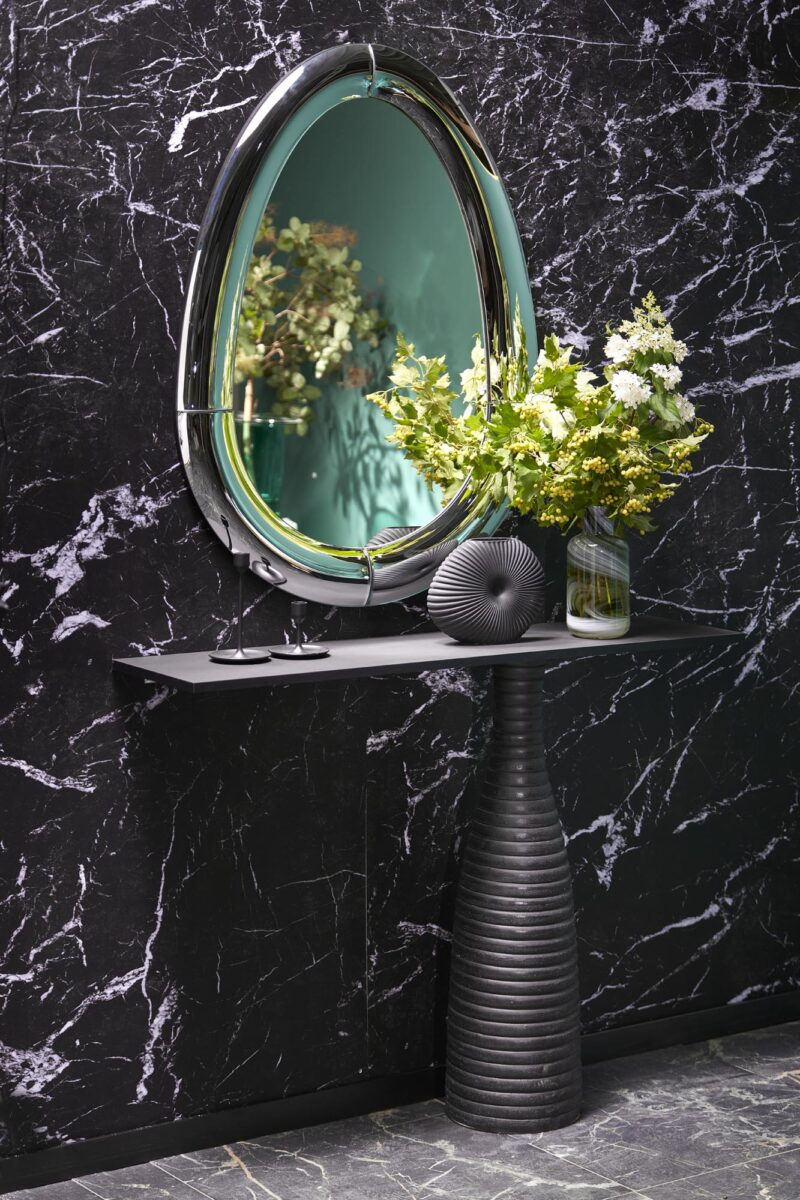 Peegel IVORY, hõbedane