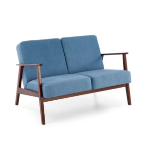 Diivan MILAVOR 2S, sinine / tume pähkel