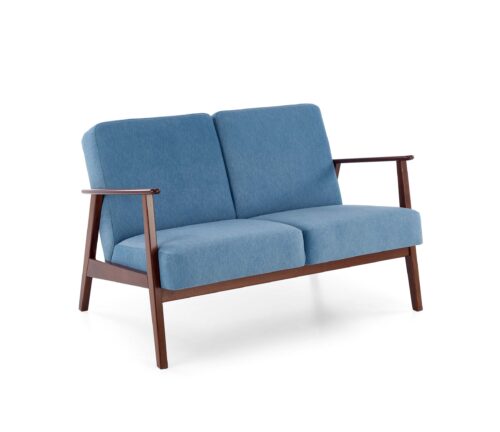 Diivan MILAVOR 2S, sinine / tume pähkel