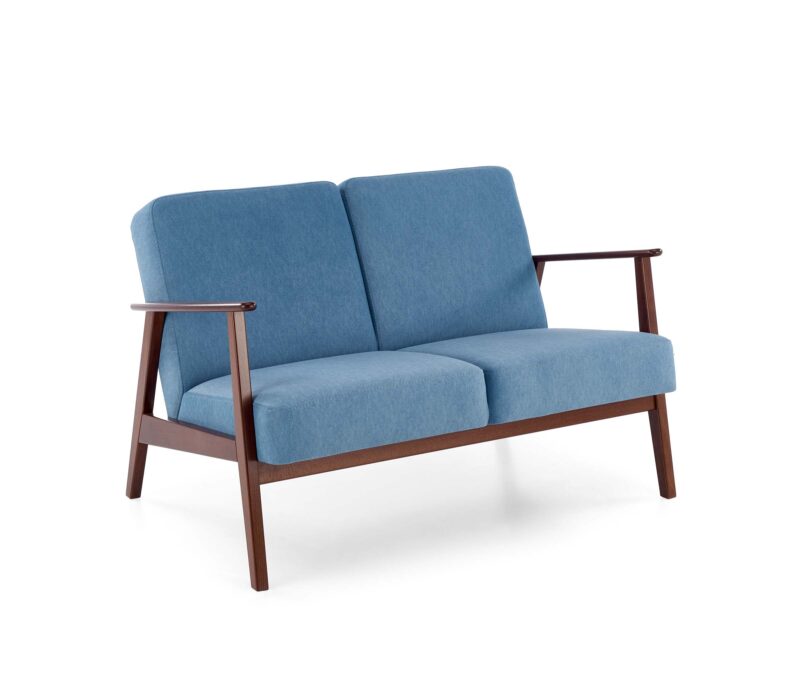 Diivan MILAVOR 2S, sinine / tume pähkel