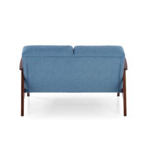 Diivan MILAVOR 2S, sinine / tume pähkel