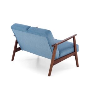 Diivan MILAVOR 2S, sinine / tume pähkel