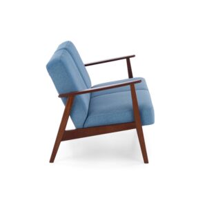 Diivan MILAVOR 2S, sinine / tume pähkel