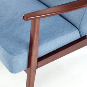 Diivan MILAVOR 2S, sinine / tume pähkel