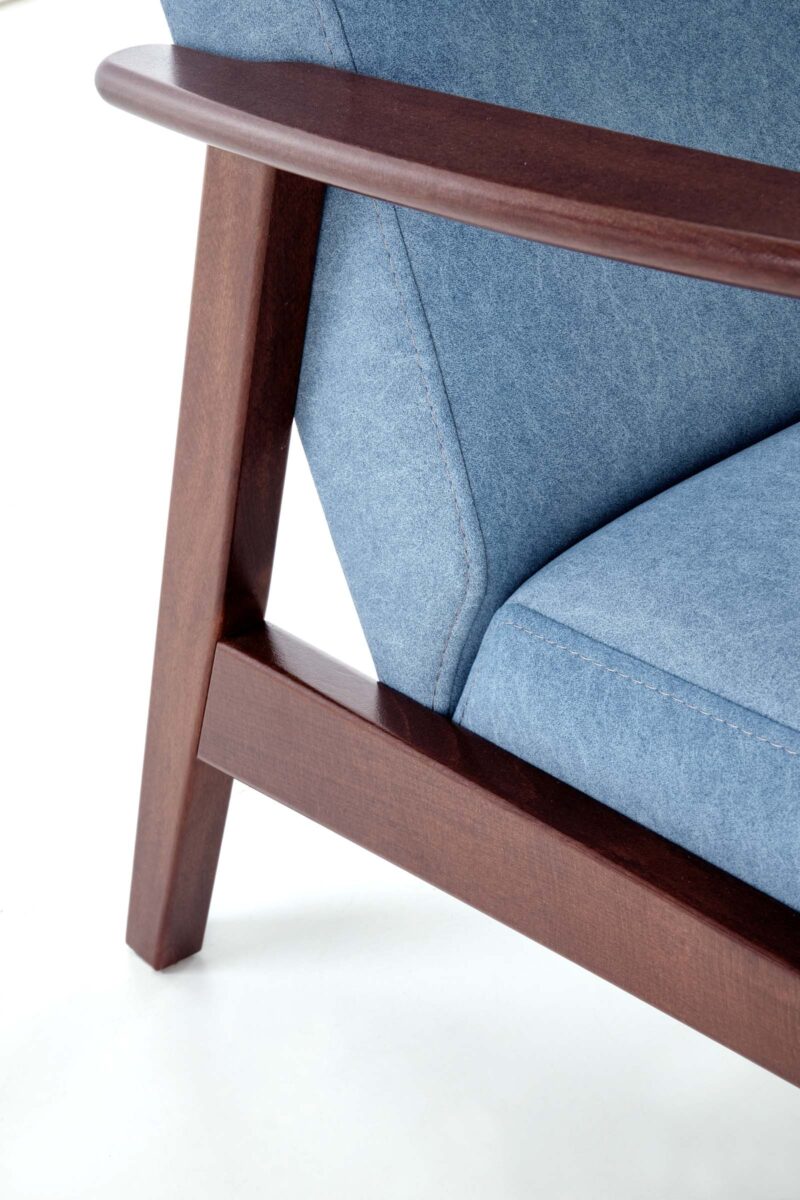 Diivan MILAVOR 2S, sinine / tume pähkel