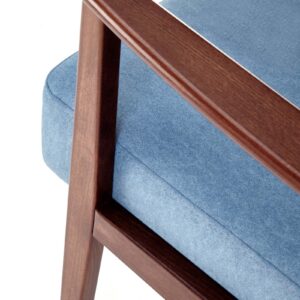 Diivan MILAVOR 2S, sinine / tume pähkel