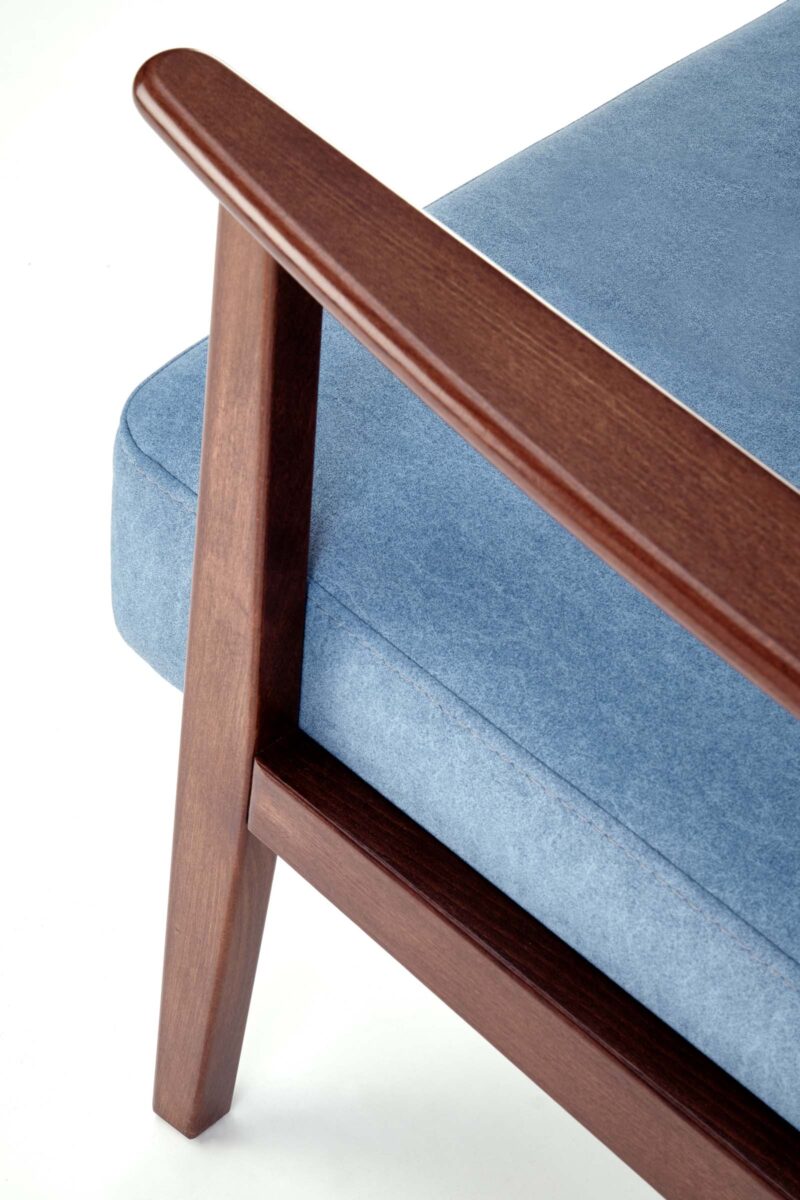 Diivan MILAVOR 2S, sinine / tume pähkel