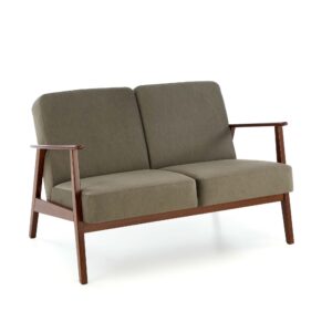 Diivan MILAVOR 2S, oliiv / tume pähkel