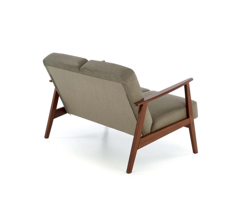 Diivan MILAVOR 2S, oliiv / tume pähkel