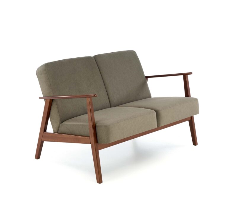 Diivan MILAVOR 2S, oliiv / tume pähkel