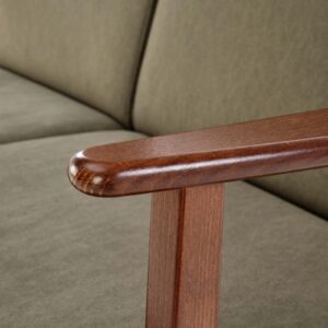 Diivan MILAVOR 2S, oliiv / tume pähkel