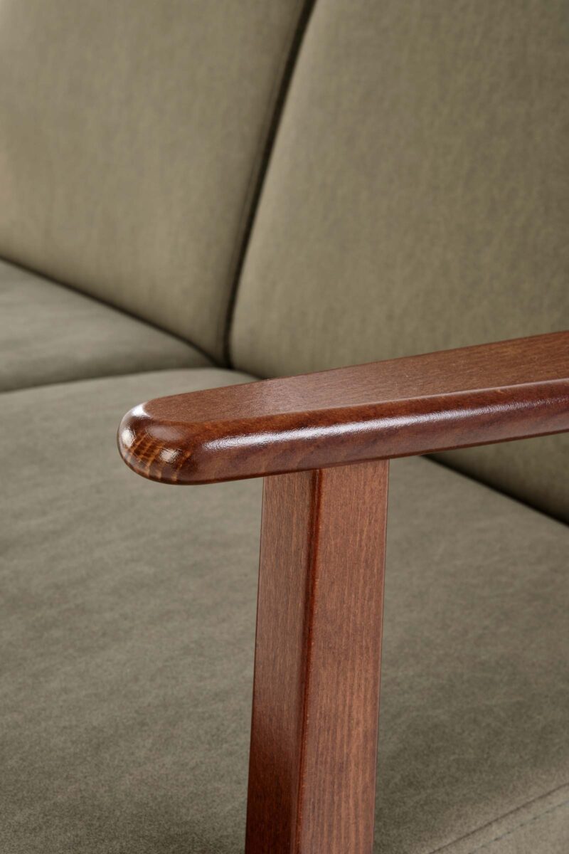 Diivan MILAVOR 2S, oliiv / tume pähkel