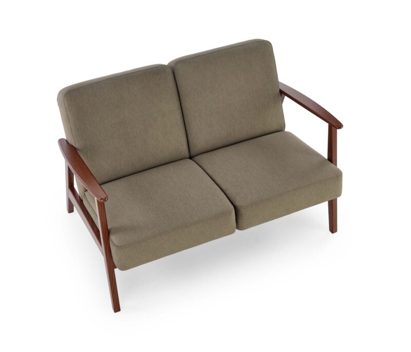 Diivan MILAVOR 2S, oliiv / tume pähkel