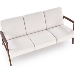 Diivan MILAVOR 3S hele beež/ tume pähkel