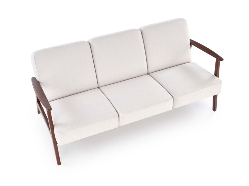 Diivan MILAVOR 3S hele beež/ tume pähkel