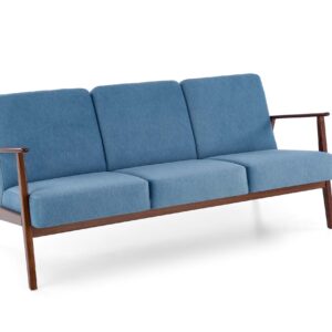 Diivan MILAVOR 3S, sinine / tume pähkel