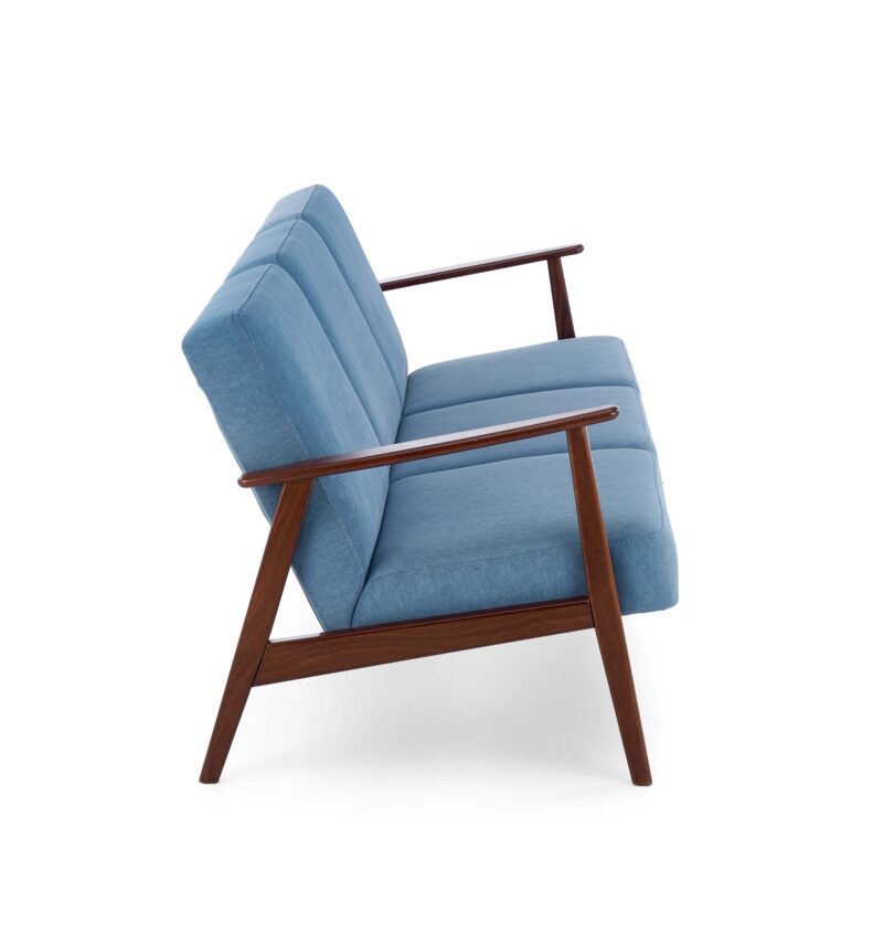 Diivan MILAVOR 3S, sinine / tume pähkel