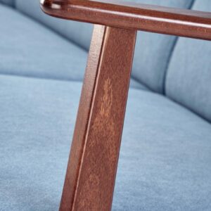 Diivan MILAVOR 3S, sinine / tume pähkel