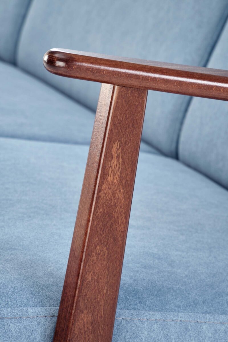 Diivan MILAVOR 3S, sinine / tume pähkel