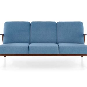 Diivan MILAVOR 3S, sinine / tume pähkel